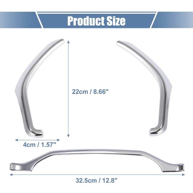 Unique Bargains Dashboard Side Meter Trim Cover Kit Dashboard Surround Frame For Ford F 150 F 250 F 350 2015 2020 Chrome Tone 3pcs