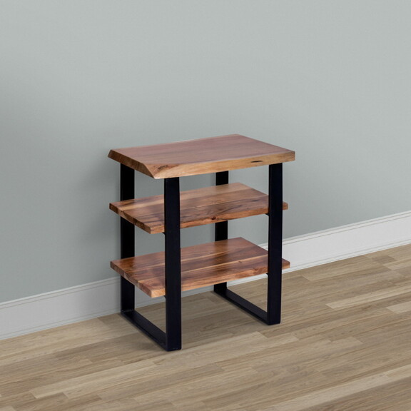 20 inches Industrial End Side Table with Artisinal...