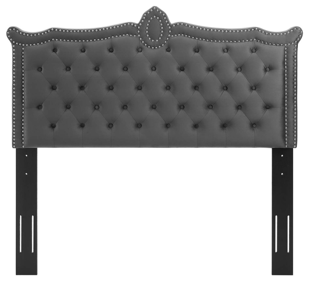 Louisa Tufted Performance Velvet Twin Headboard   Transitional   Headboards   by Modway  Houzz