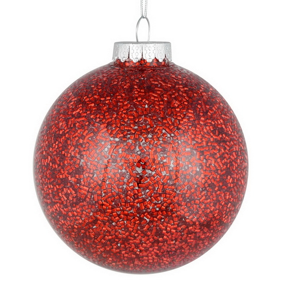 Vickerman 6 Tinsel Clear Ball Orn 4/Bag