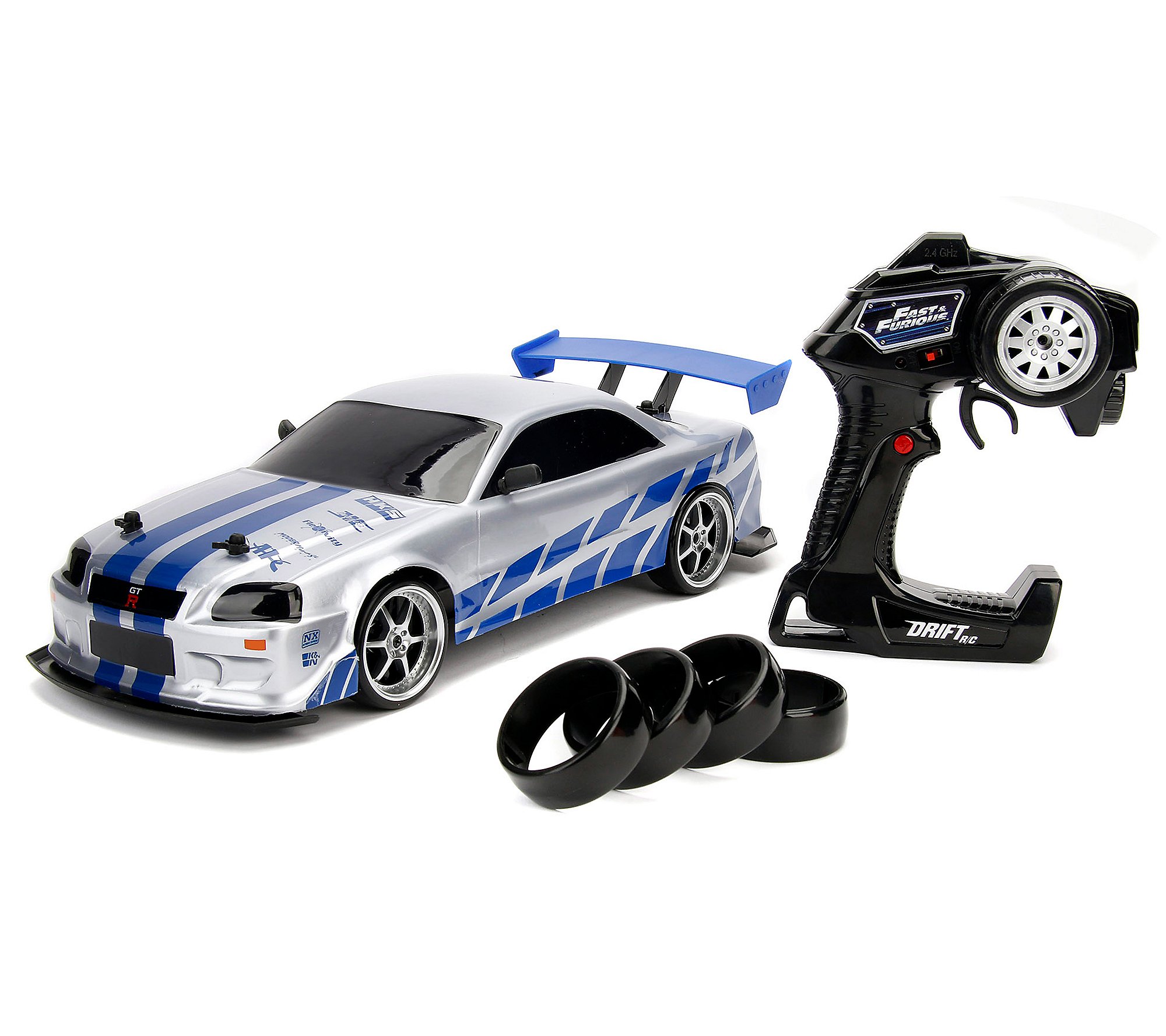 Jada Toys Fast and Furious 1:10 RC 2002 Nissan Skyline GT-R