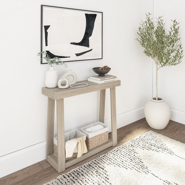 Plank and Beam Classic Console Table with Shelf - 36 inches - 36