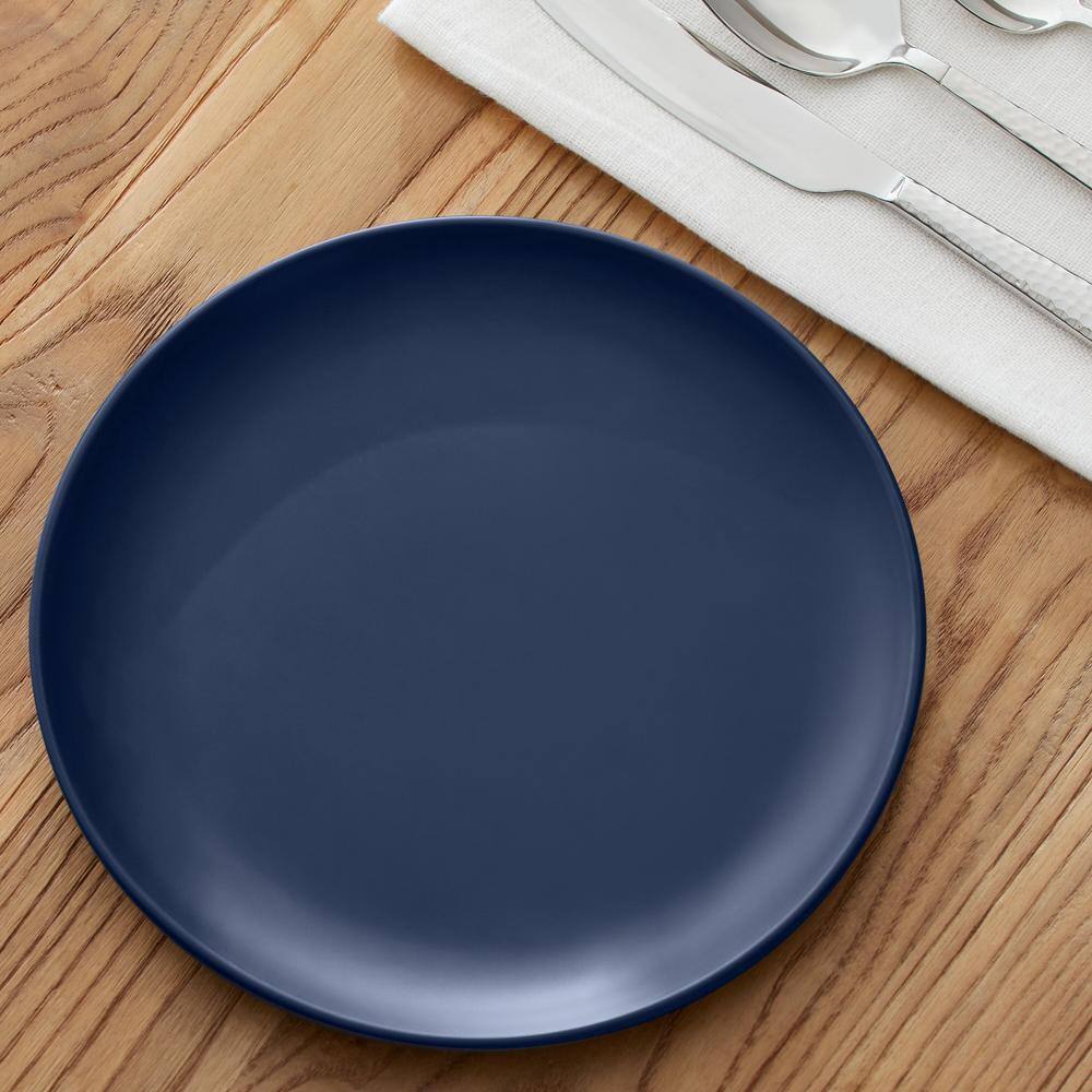 StyleWell Taryn Melamine Salad Plates in Matte Midnight Blue (Set of 6) AA5479MID