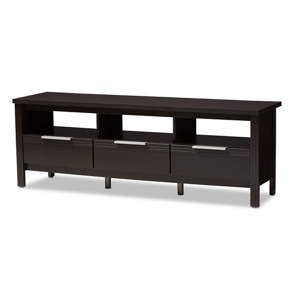 Elaine Modern and Contemporary Wenge Brown Finished TV Stand - 20.67