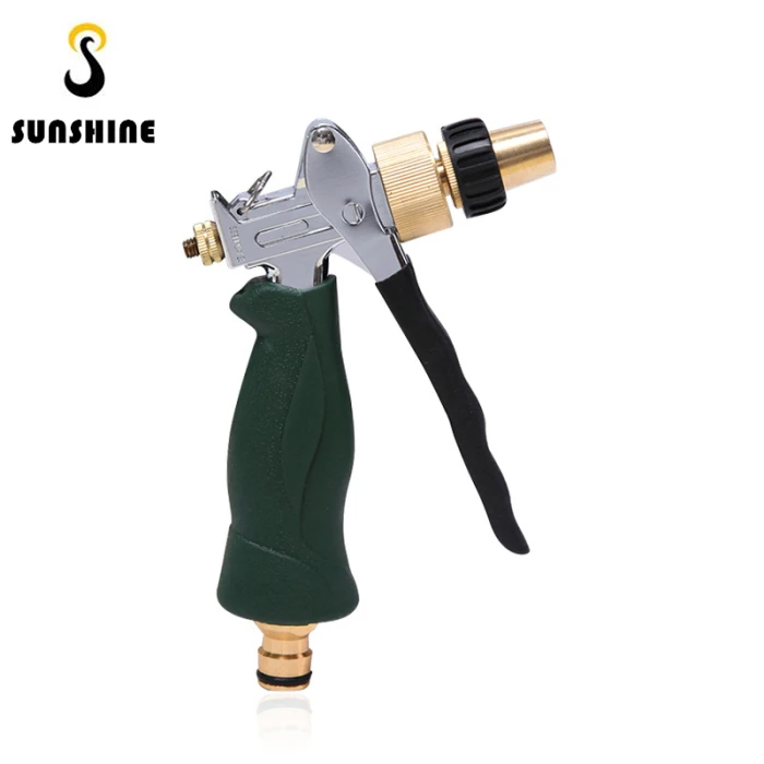 Metal High Pressure Squirt Gun Hand Brass Head Hose Nozzle Water Car Washing Gun Sprayer