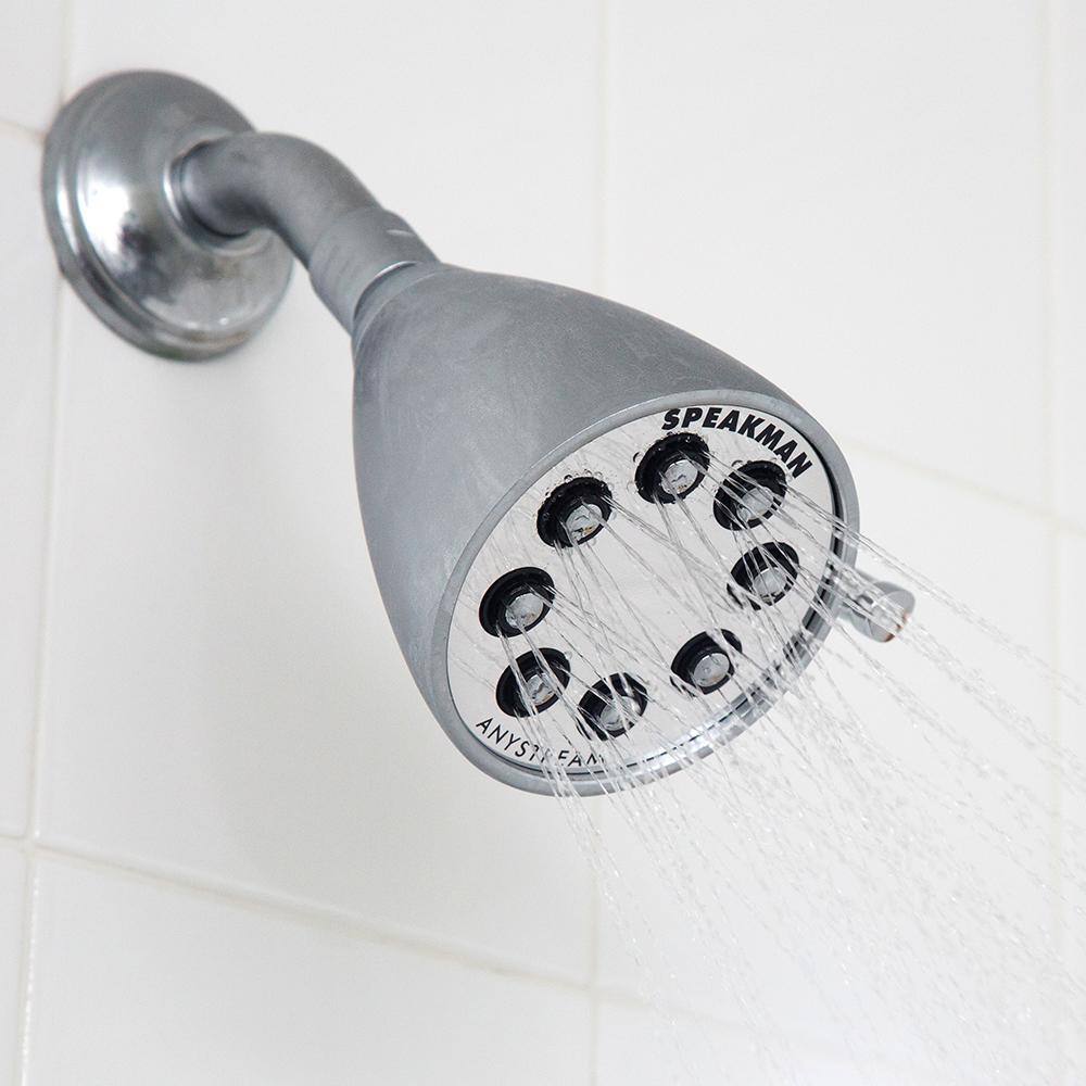 Speakman 3-Spray 3.6 in. Single Wall Mount Fixed Adjustable Shower Head in Polished Chrome S-2251