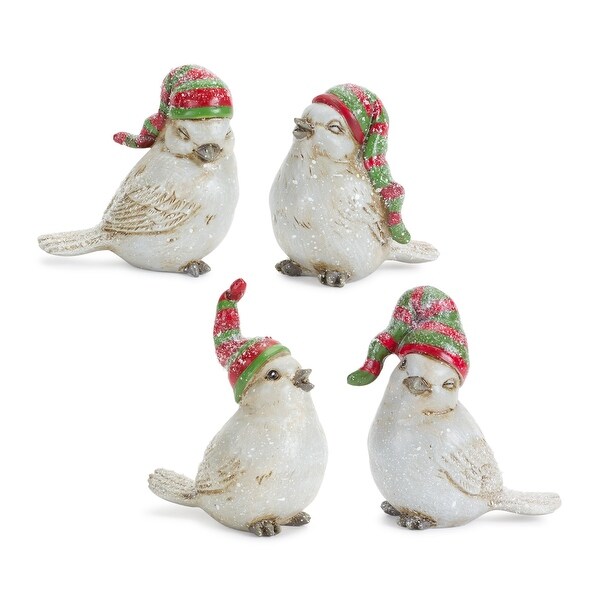 Set of 12 Bird with Stocking Hat Christmas Tabletop Figurines 3.75