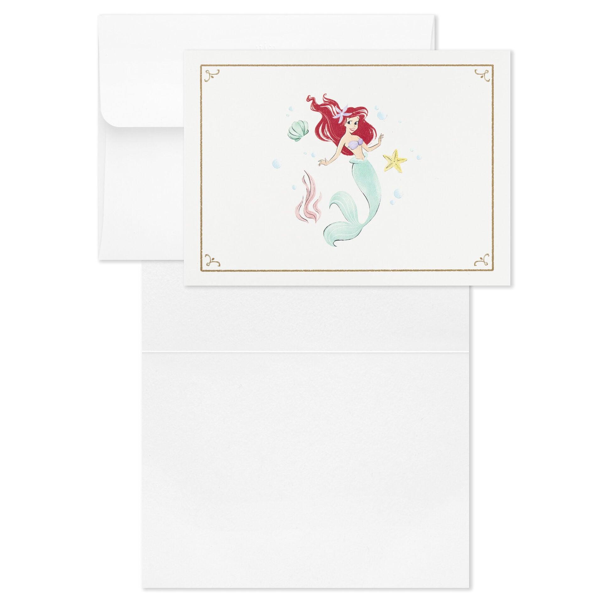 Hallmark  Disney Princess Assorted Boxed Blank Note Cards Multipack, Pack of 24