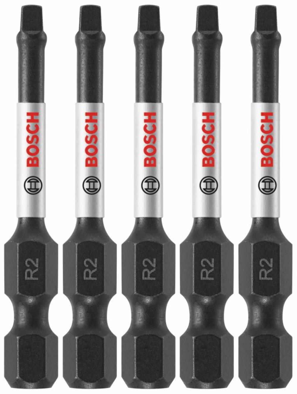 Bosch (5) Impact Tough 2 In Square #2 Power Bits ITSQ2205 from Bosch