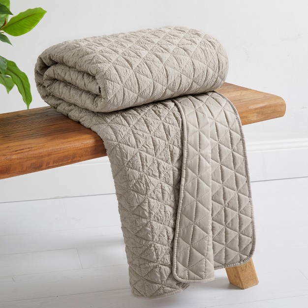 Rowan Tan Quilted Throw Levtex Home