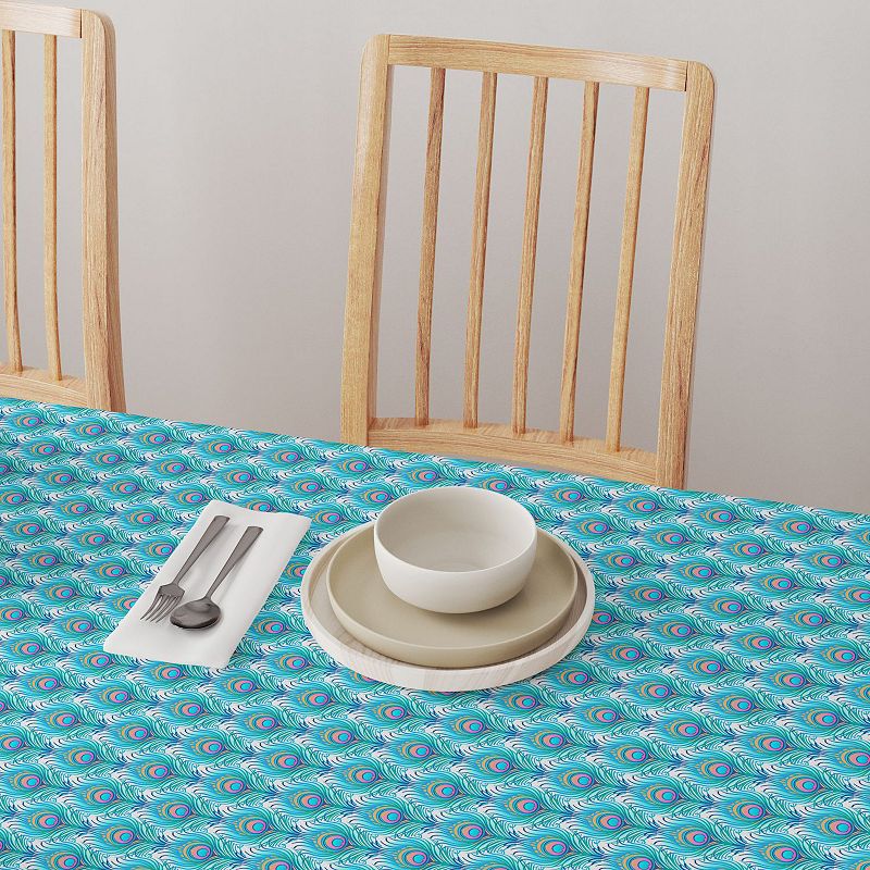 Square Tablecloth， 100% Cotton， 52x52， Floral 107