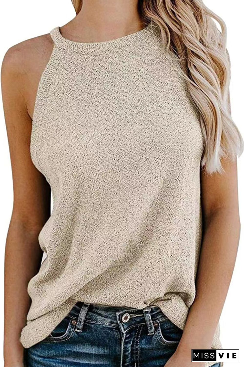 Plain Knit Tank Top