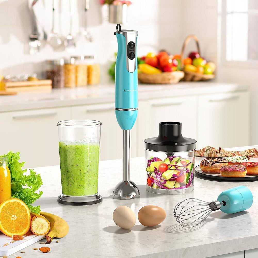 Galanz 2-Speed Multi-Function Retro Hand Immersion Blender in Bebop Blue 985120364M