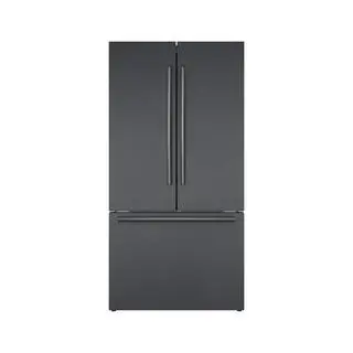 Bosch 800 Series 36 in. 21 cu. ft. Smart Counter Depth French Door Refrigerator in Black Stainless Steel Internal Water  Ice B36CT80SNB