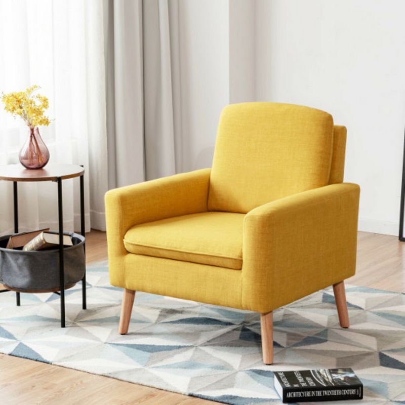 Modern Accent Arm Chair Upholstered Fabric Single Sofa