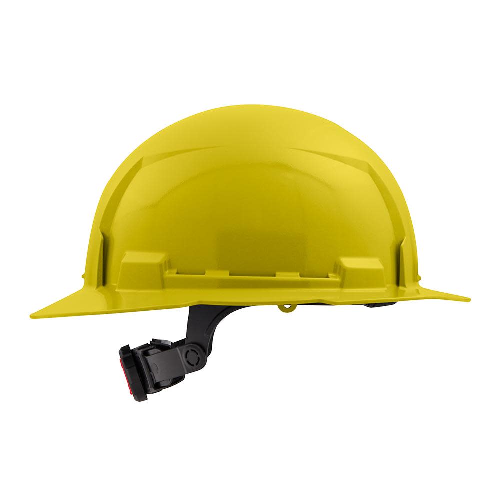 Milwaukee Yellow Full Brim Hard Hat with 6pt Ratcheting Suspension Type 1 Class E