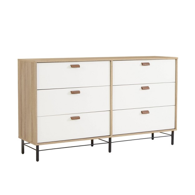 Anda Noor 6 Drawer Dresser Sky Oak Sauder