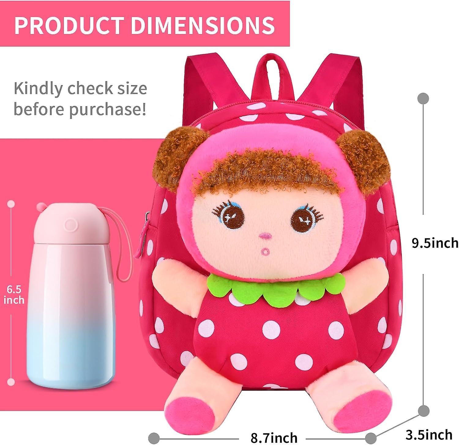 Cute Toddler Backpack Plush Doll Toy Snack Travel Bag Preschool Shoulder Bag Gift For Kid-48b45