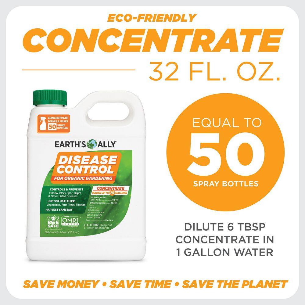 EARTH'S ALLY 1 qt. Concentrate Fungicide Disease Control 10016