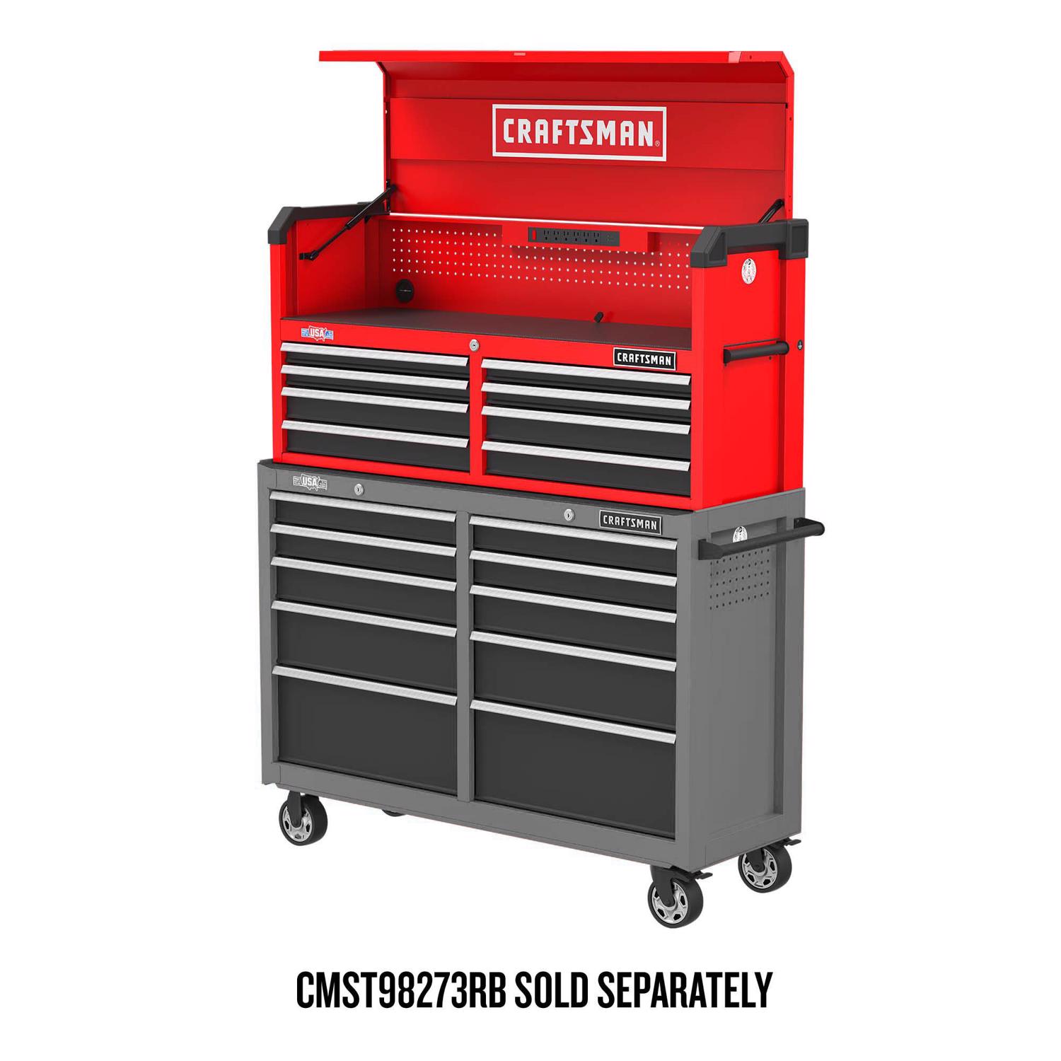 Craftsman S2000 52 in. 8 drawer Steel Tool Chest 28 in. H X 19 in. D