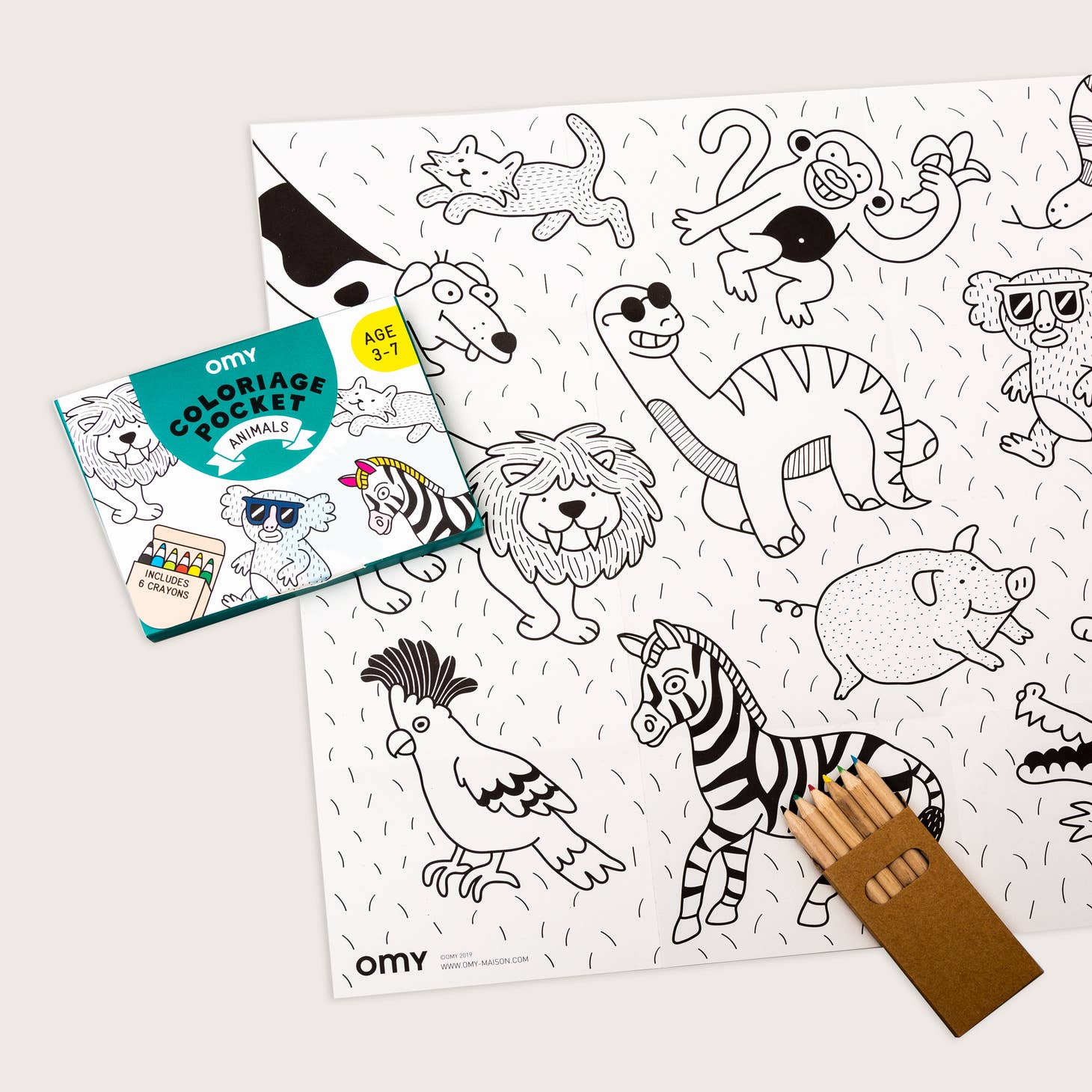 Mini Coloring Set - Animals by OMY