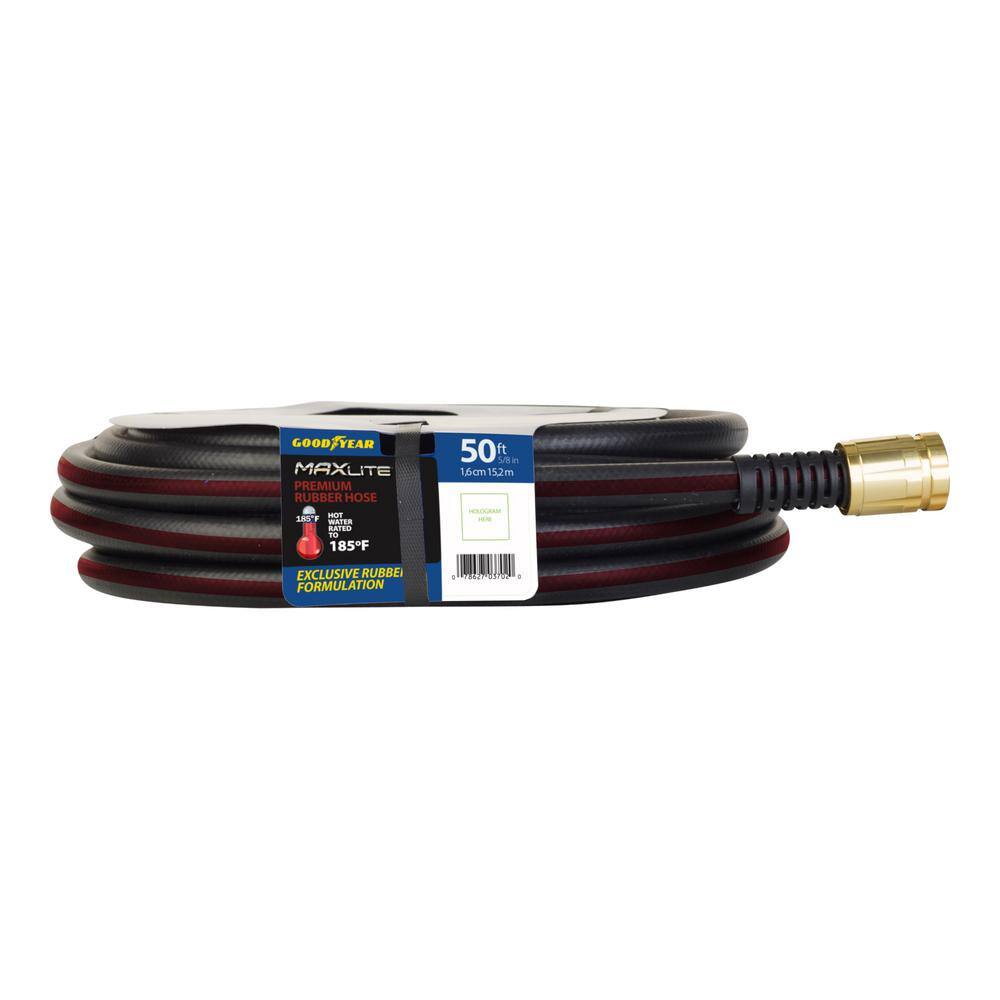 Goodyear MAXLite 58 in. x 50 ft. Premium Duty Rubber+ Water Hose CGYTSGC58050