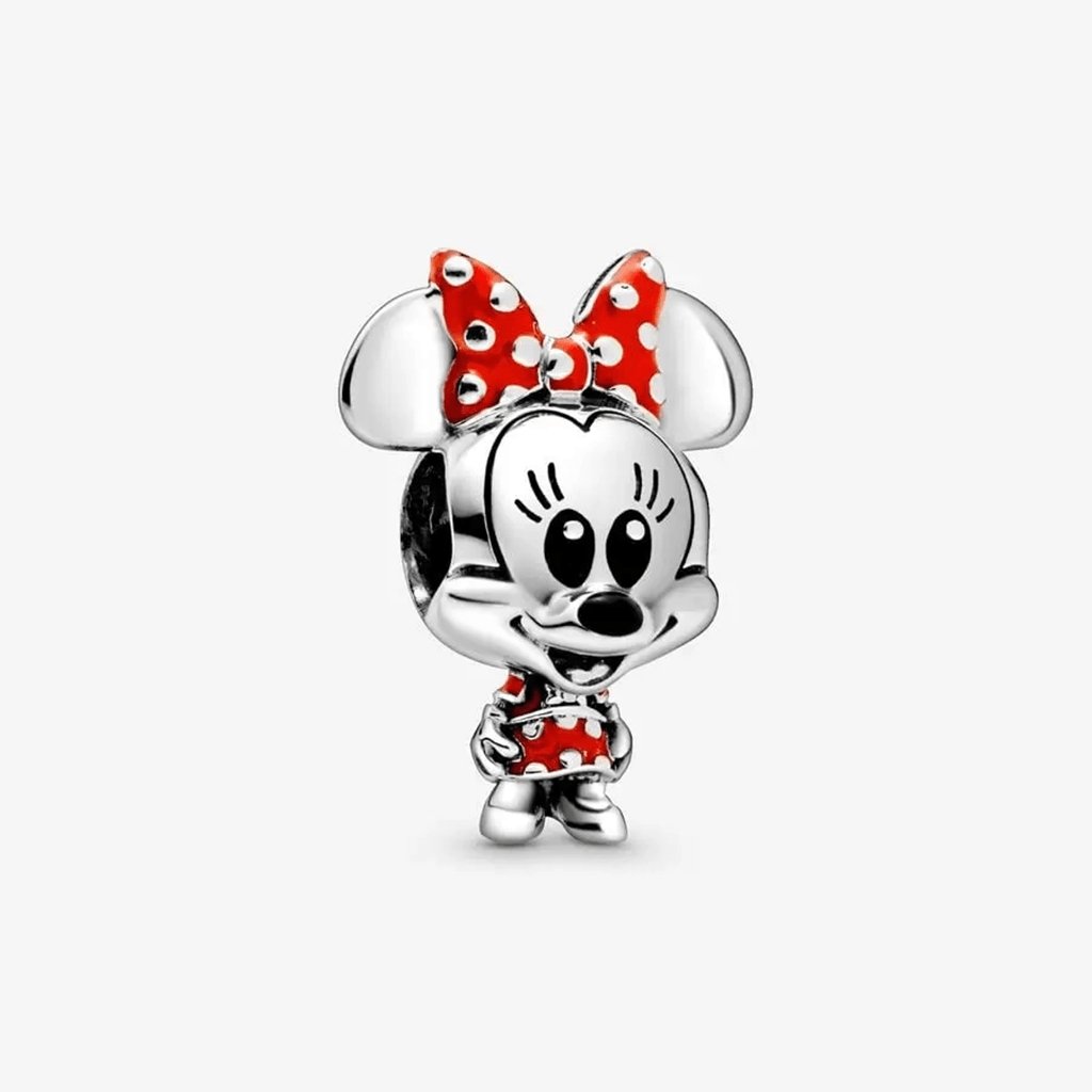 PANDORA  Disney Minnie Mouse Dotted Dress & Bow Charm