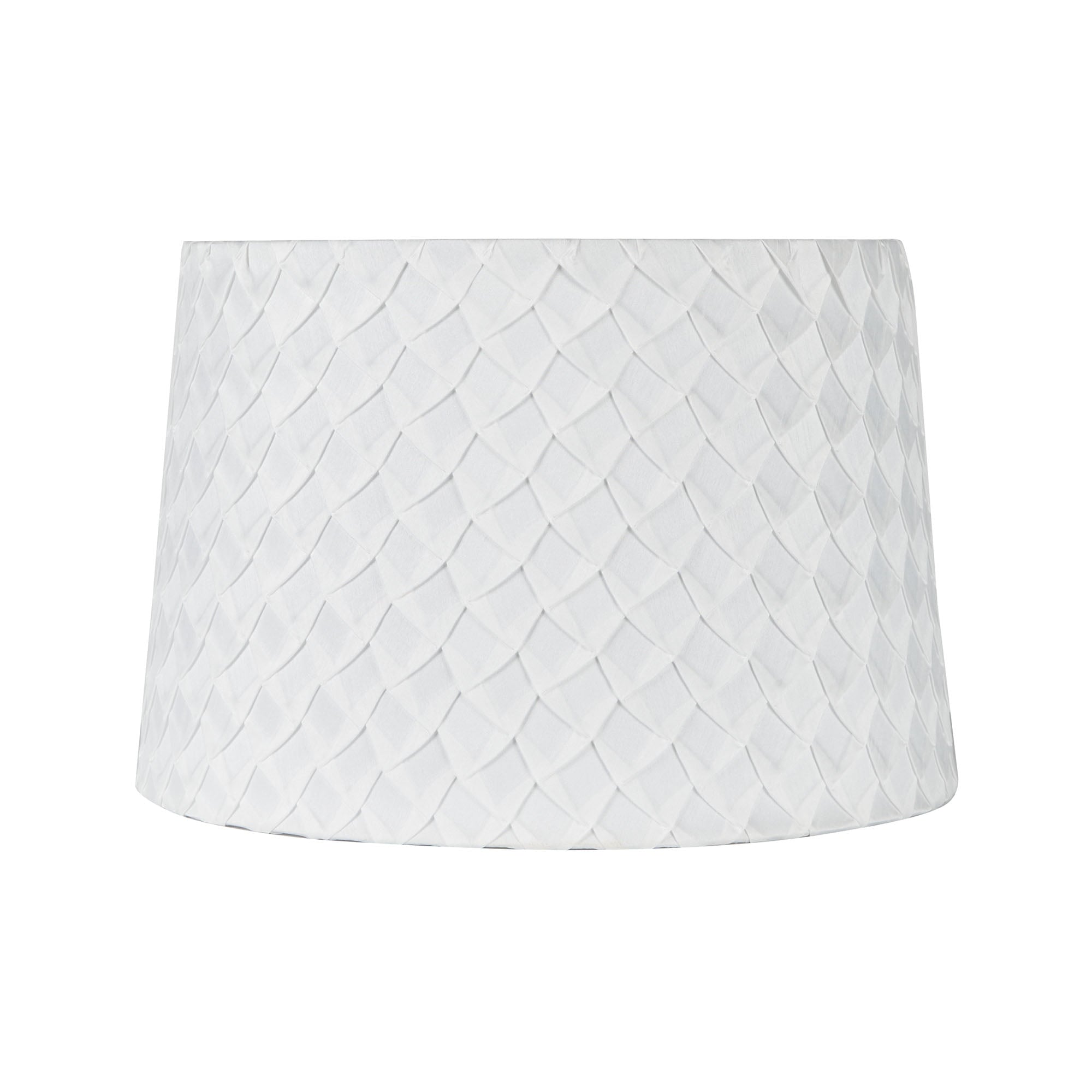 Better Homes and Gardens Large Tapered Pleated Fabric Drum Shade， White