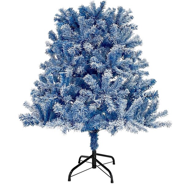 6FT PreLit Hinged Artificial Fir ChristmasTree in Blue