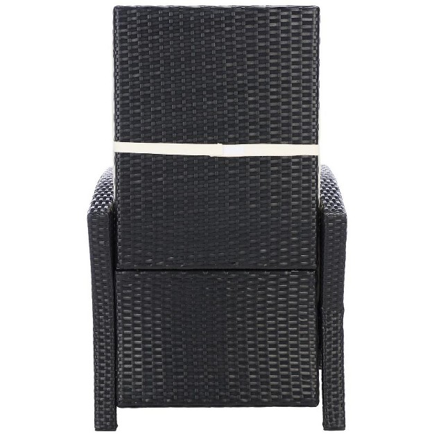 Herdla Recliner Chair Black beige Safavieh