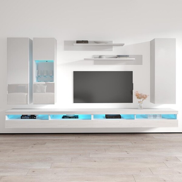 Fly EF5 35TV Wall Mounted Floating Modern Entertainment Center