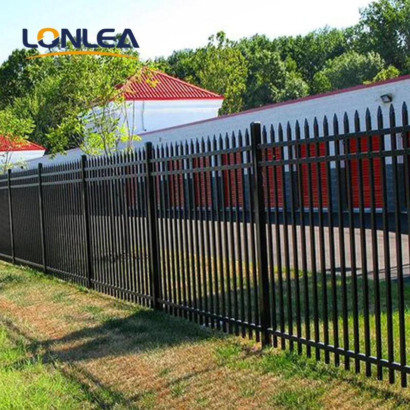 Factory Wholesale Black Aluminum Garden Fence Home Decorative Metal Wrought Iron Fence  Panels Outdoor