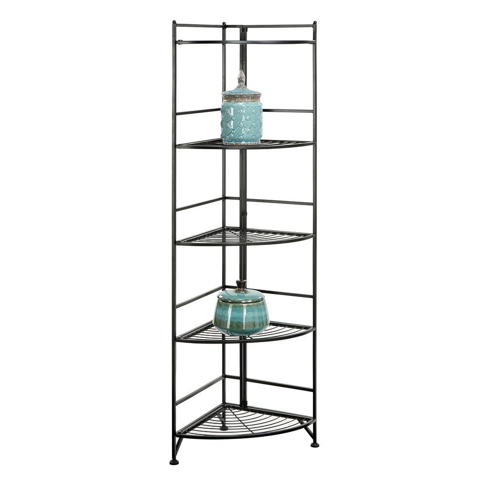 Convenience Concepts Xtra Storage 5 Tier Folding Metal Corner Shelf