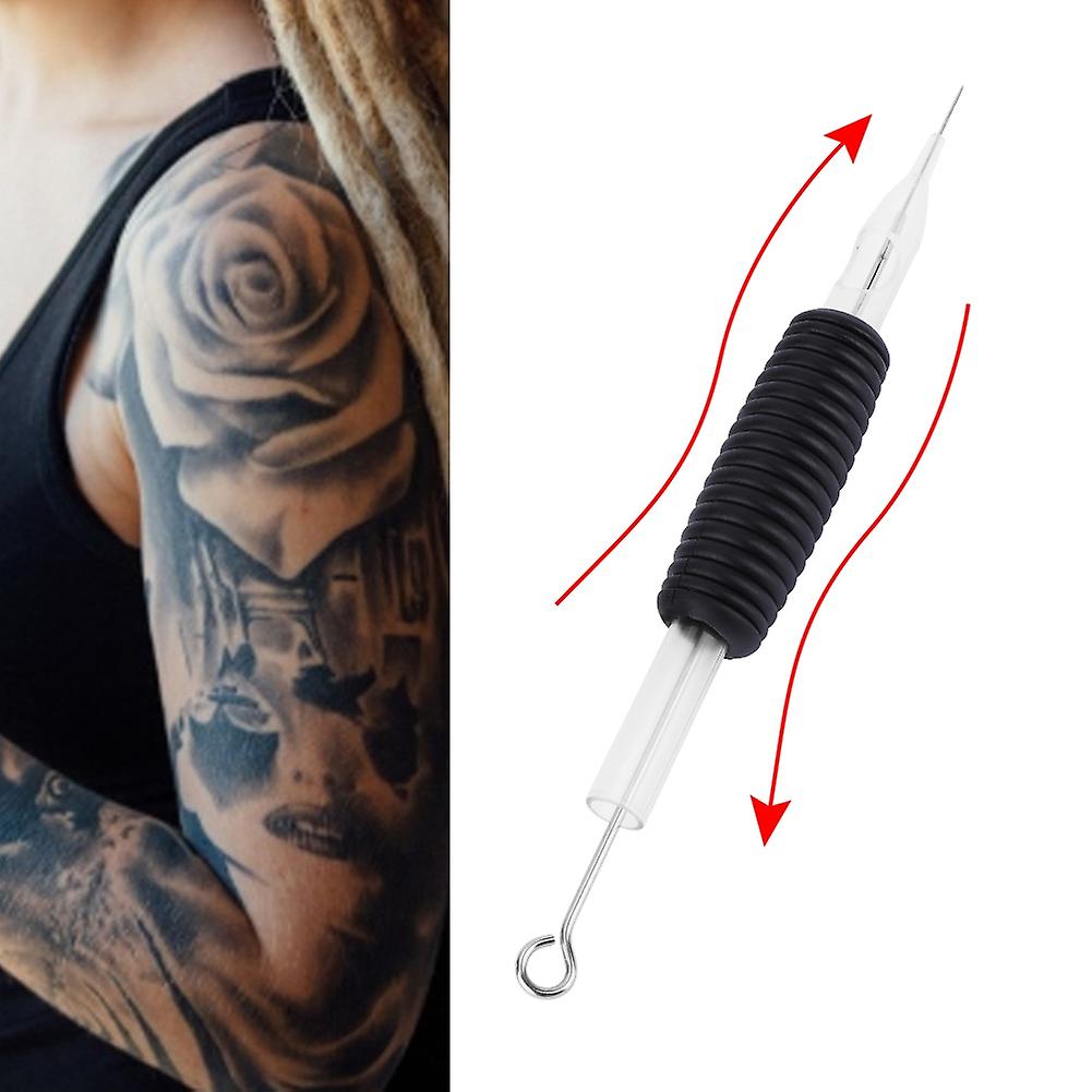 3rl Transparent Silicone Anti Slip Tattoo Grip Handle With Needle 10pcs