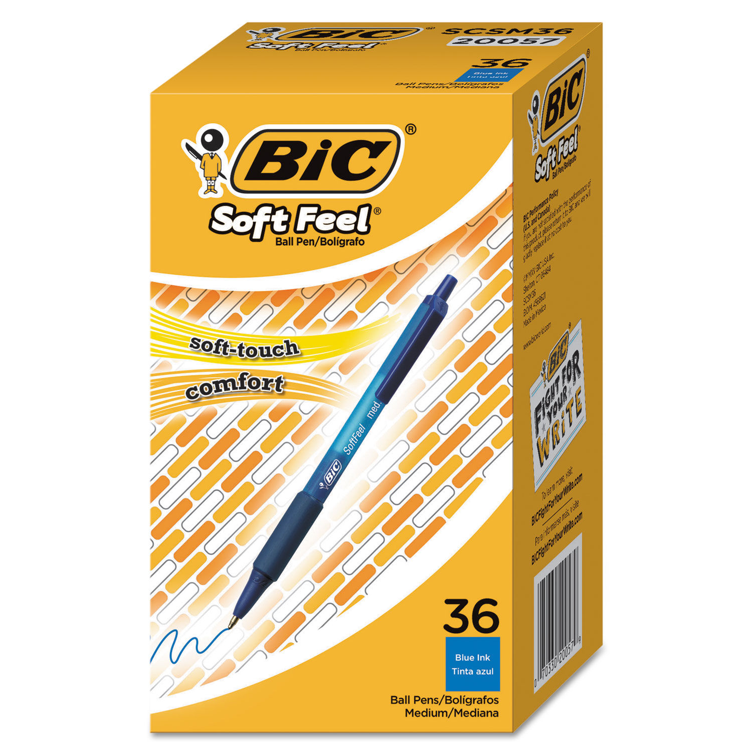 Soft Feel Ballpoint Pen Value Pack by BICandreg; BICSCSM361BE