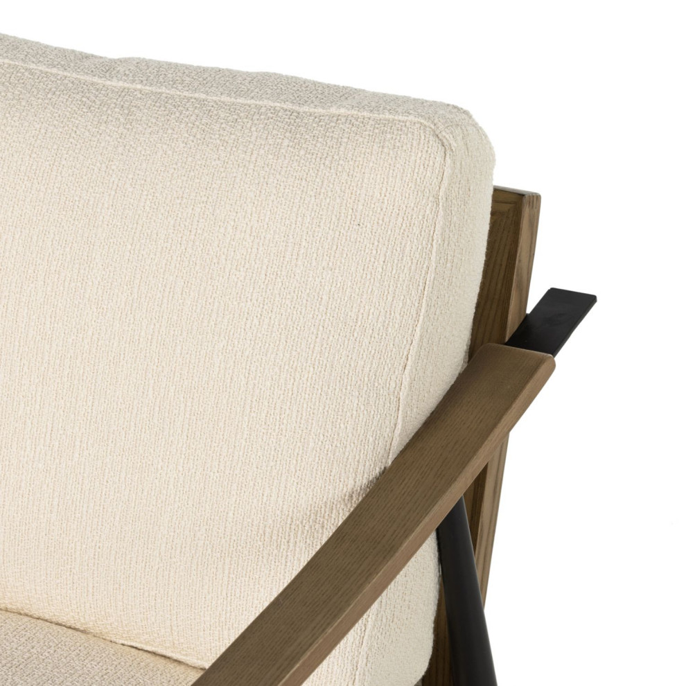 Kennedy Kerbey Ivory Chair   Midcentury   Armchairs And Accent Chairs   by Zin Home  Houzz