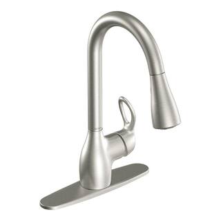 MOEN Kleo Single-Handle Pull-Down Sprayer Kitchen Faucet with Reflex and Power Clean in Spot Resist Stainless CA87011srs