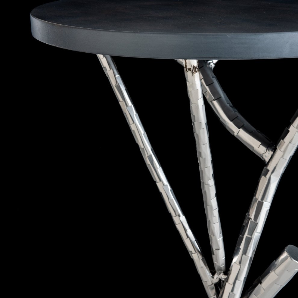 Hubbardton Forge 750111 05 M1 Brindille Wood Top Accent Table   Rustic   Side Tables And End Tables   by The Lighthouse  Houzz