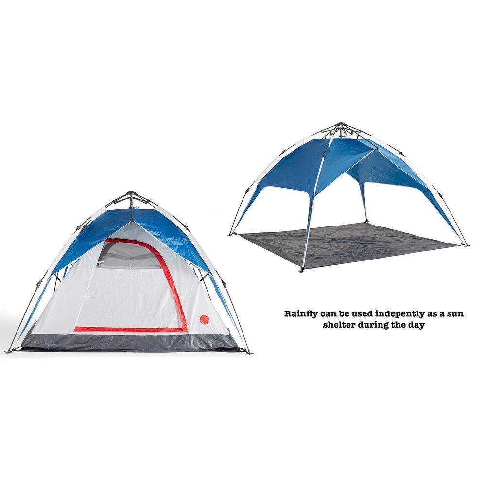 OmniCore Designs Wander 3-Person Instant Dome Tent with Detachable Canopy 7 ft. x 7 ft. Tent7 ft. x 7 ft. Canopy Shelter 850008244520