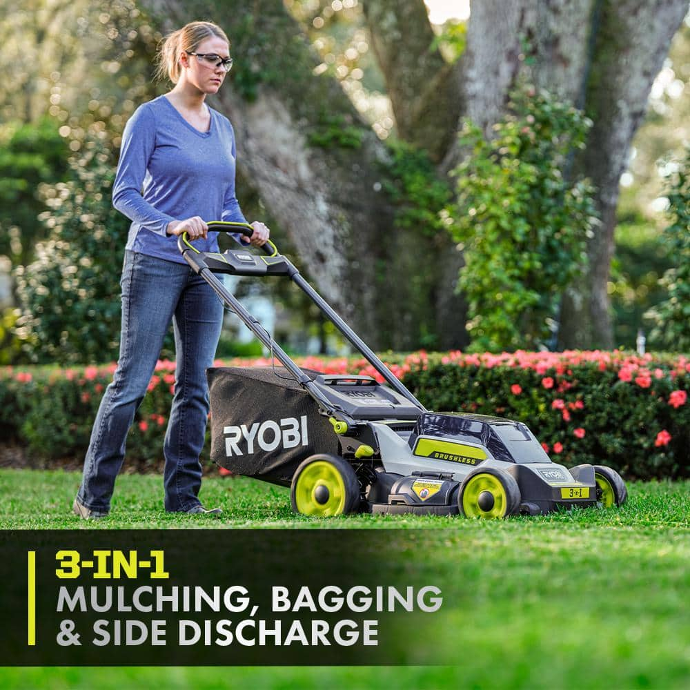 RYOBI 40V HP Brushless 20 in. Cordless Battery Walk Behind Push Mower with 6.0 Ah Battery and Charger RY401170