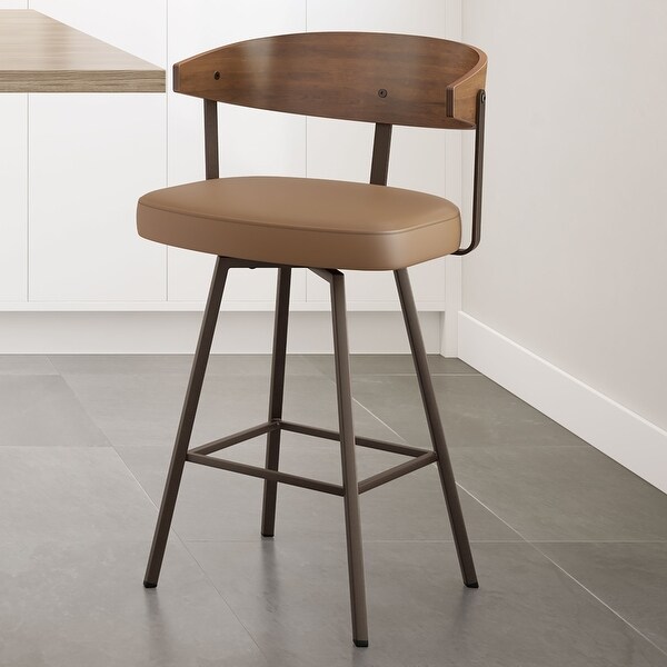 Amisco Quinton Swivel Counter and Bar Stool