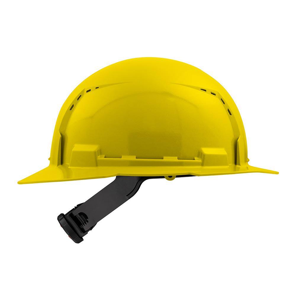 MW BOLT Yellow Type 1 Class C Full Brim Vented Hard Hat with 4-Point Ratcheting Suspension (10-Pack) 48-73-1203X10