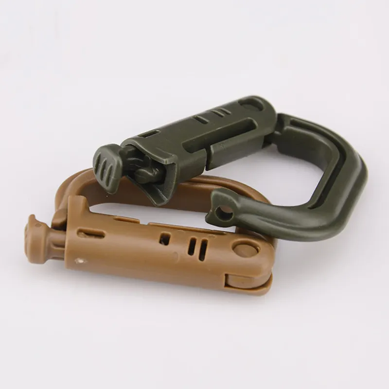 D Ring Lock Plastic Clip Snap Buckle Outdoor Camping Hiking Tactical