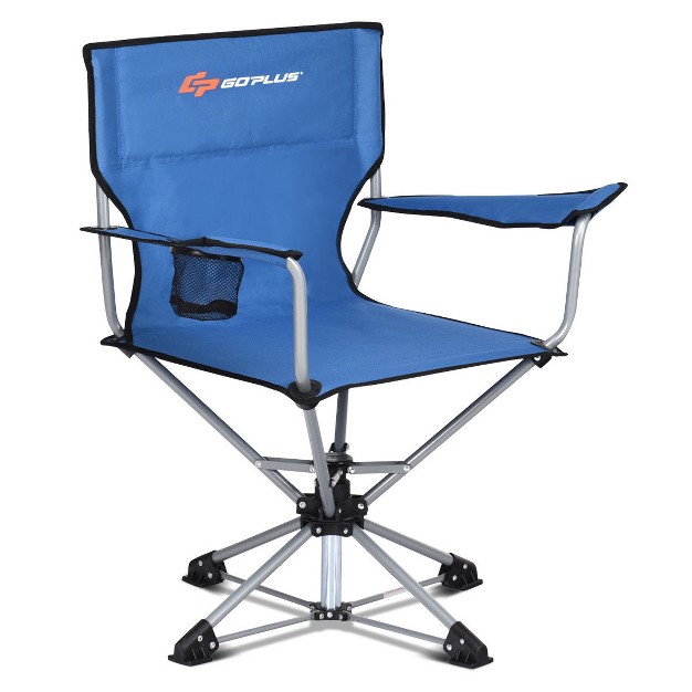 Costway Collapsible Portable Swivel Camping Chair 360degreesfree Rotation For Picnic Fishing