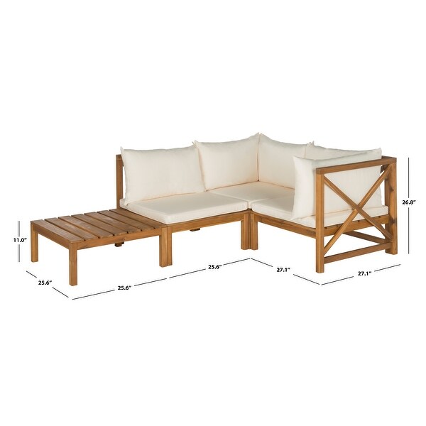 SAFAVIEH Outdoor Living Lynwood Modular Brown/ Beige Sectional