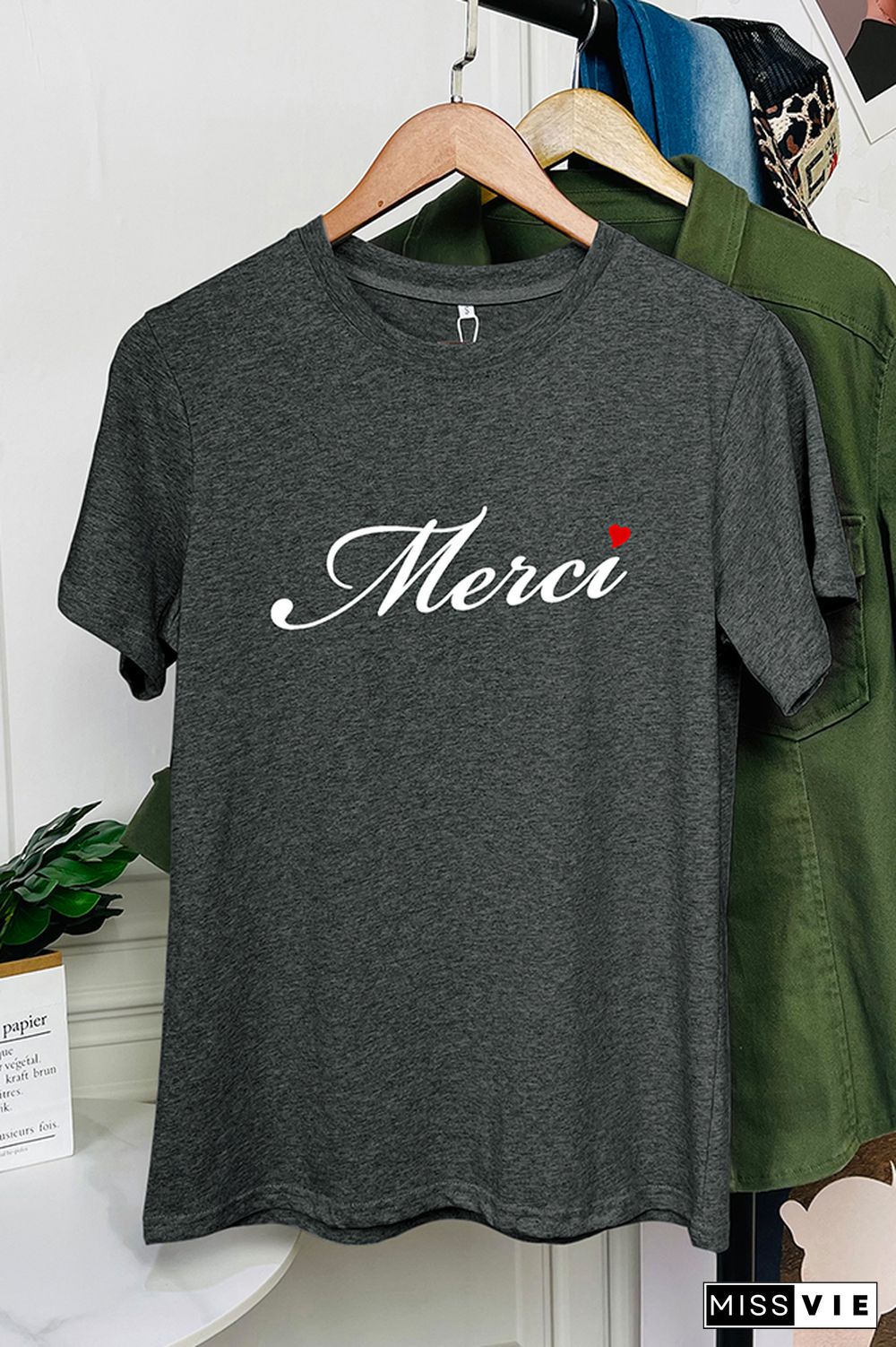 Merci Graphic Tee Wholesale