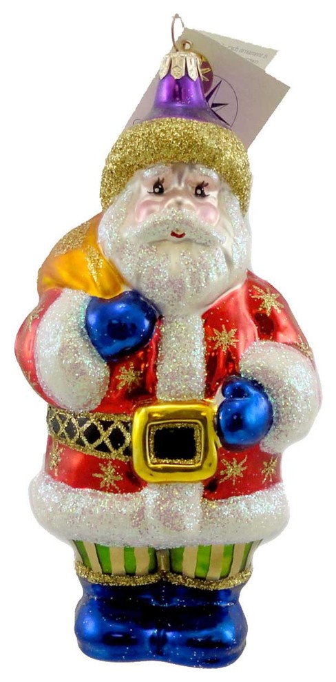 Christopher Radko COBURG SANTA Glass Ornament Christmas Santa Claus   Contemporary   Christmas Ornaments   by Story Book Kids Inc  Houzz