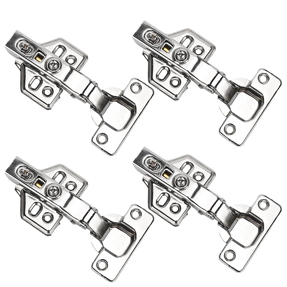 4set Mounting Concealed Hinges Face Frame Cabinet Door Plate Straight Bend For Official Home