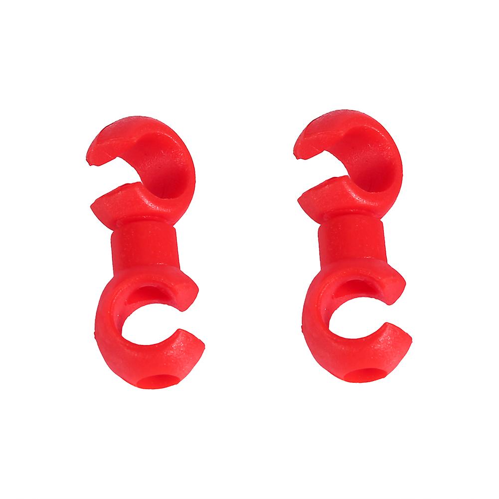 10 X Bike S Style Clips Buck Holes Brake Gear Cable Housing Hose Guides(red)