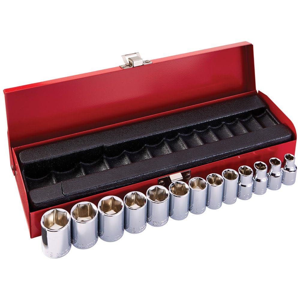 3/8 Drive Sockets， Metric， 13 Pc